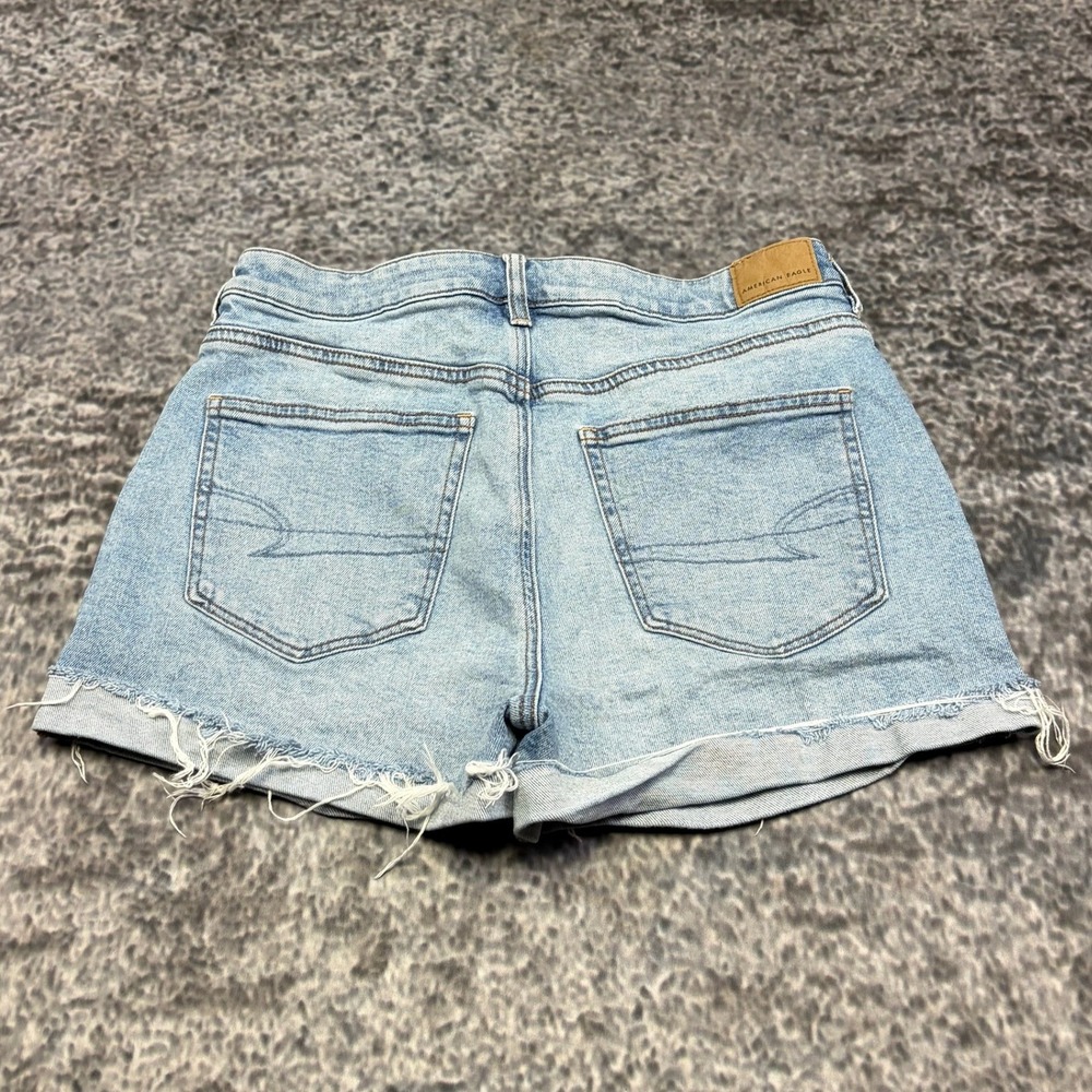 American Eagle Mom Shorts Denim Womens 8 (30") Blue Beach Festival Micro